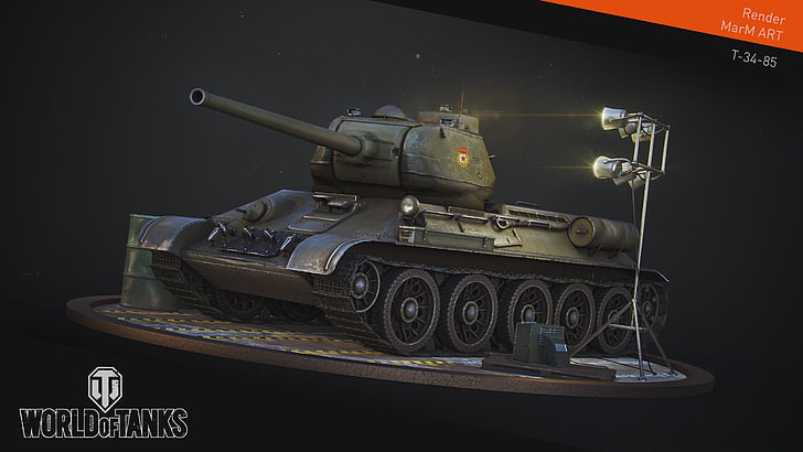 World of Tanks game application screengrab, USSR, WoT, T-34-85 HD wallpaper