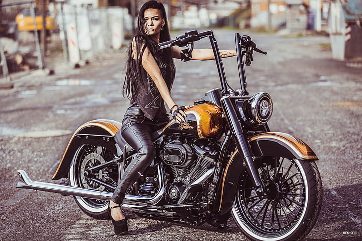 HD wallpaper: Motorcycles, Girls and Motorcycles, Custom Motorcycle, Harley- Davidson | Wallpaper Flare