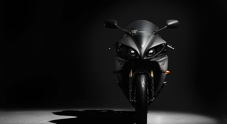 Black Yamaha YZF R1 HD Wallpaper, black sport bike, Motorcycles, HD wallpaper