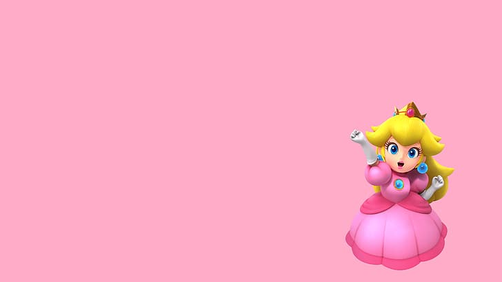 HD wallpaper: Princess Peach, crown, video games, video game girls ...