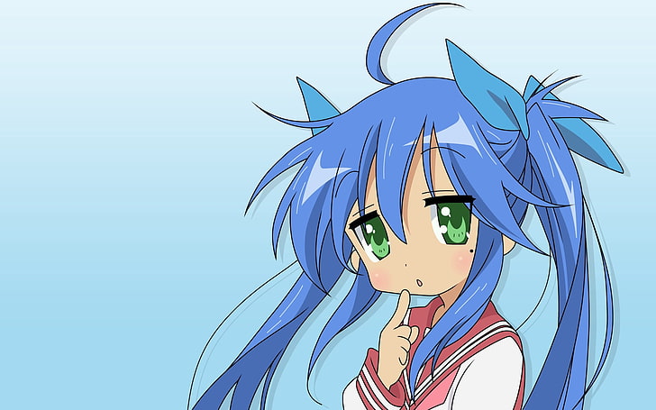 HD wallpaper: blue-haired female anime character illustration, lucky star,  da capo | Wallpaper Flare