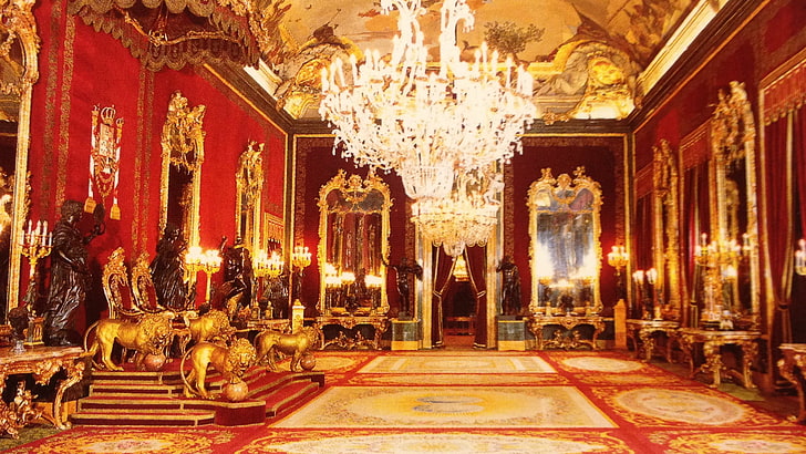 interior, madrid, palacio, panoramico, real, HD wallpaper