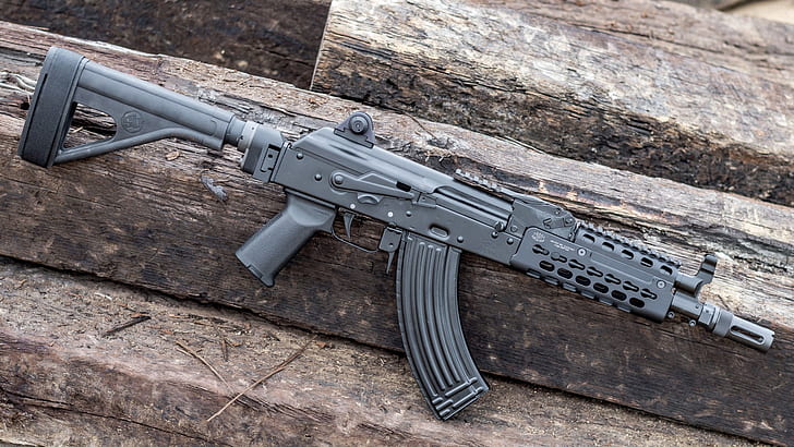 weapons, machine, custom, Kalashnikov, assault Rifle, AKM, HD wallpaper