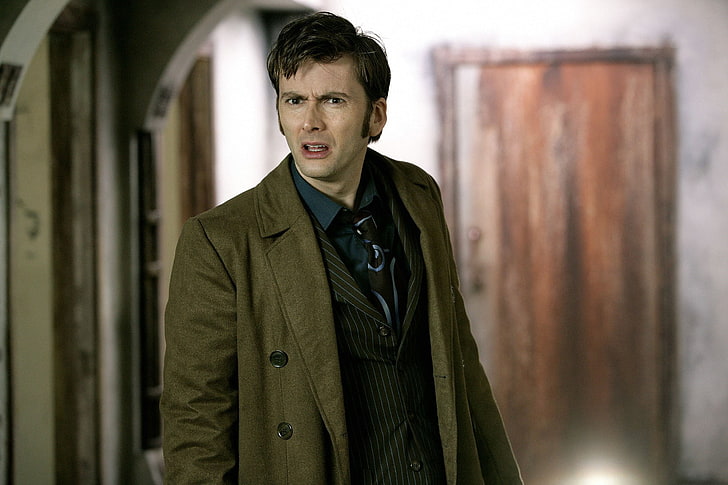 David Tennant, Doctor Who, Tenth Doctor, one person, waist up, HD wallpaper