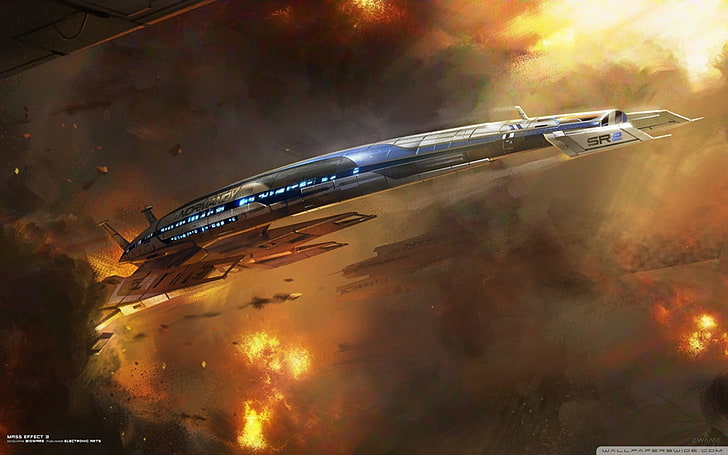 Mass Effect 3, Normandy SR-2, transportation, mode of transportation, HD wallpaper