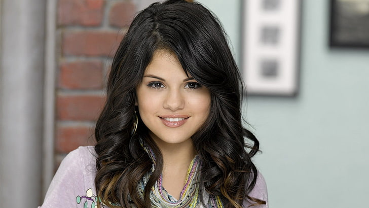 women's black and brown hair wig, Selena Gomez, actress, singer, HD wallpaper