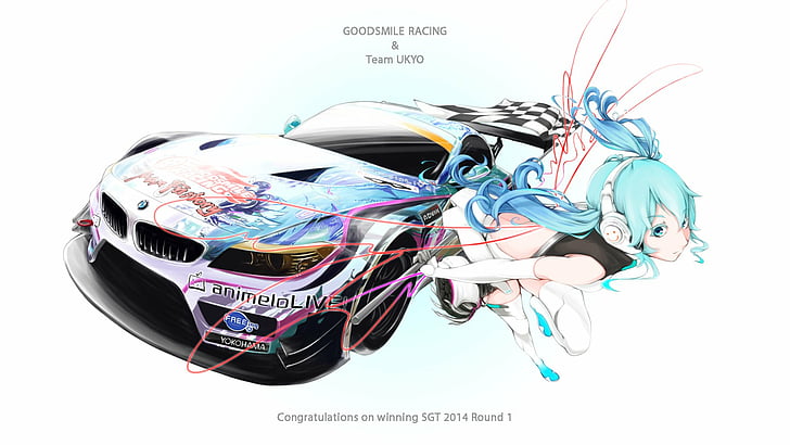 2560x1080px Free Download Hd Wallpaper Aqua Car Elbow Eyes Gloves Hair Hatsune Headphones Miku Wallpaper Flare