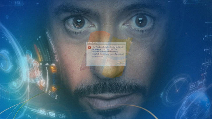 Iron Man movie still screenshot, Robert Downey Jr., Jarvis, operating system, HD wallpaper