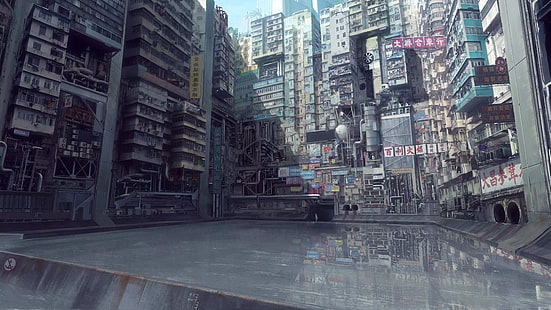 HD wallpaper: Ghost in the Shell, digital art, urban, city, water, anime |  Wallpaper Flare