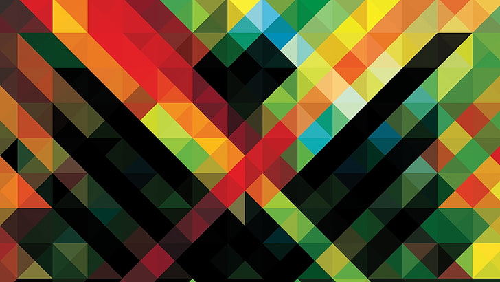 africa hitech, Andy Gilmore, abstract, geometry, colorful, pattern, HD wallpaper