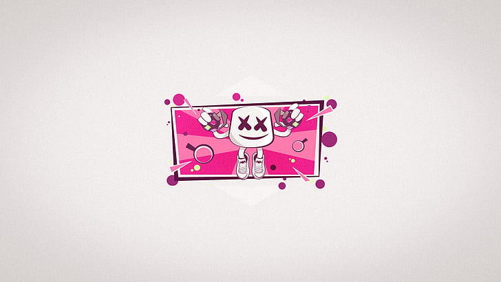 HD wallpaper: Marshmello, Fortnite, concerts, Marshmallow Man, pink clouds  | Wallpaper Flare