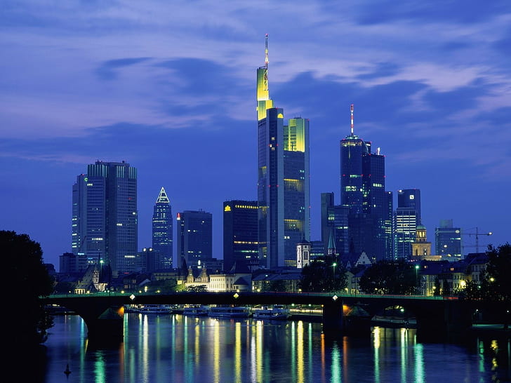 cityscape, Frankfurt, Germany, HD wallpaper
