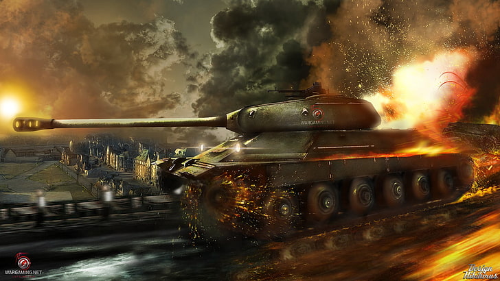 gray battle tank, USSR, WoT, Himmelsdorf, World Of Tanks, Wargaming Net HD wallpaper
