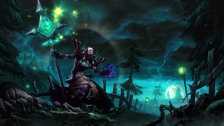 fantasy art, World of Warcraft, shadow priest, digital art