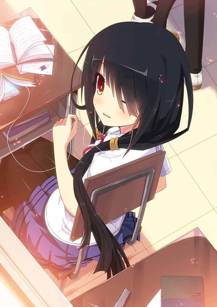 black-haired girl anime character, Date A Live, Tokisaki Kurumi
