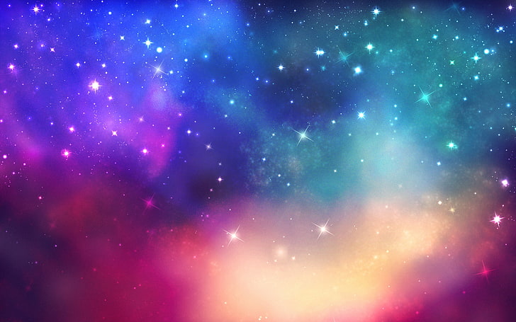 outer space wallpaper, sky, spots, glare, color, star - Space