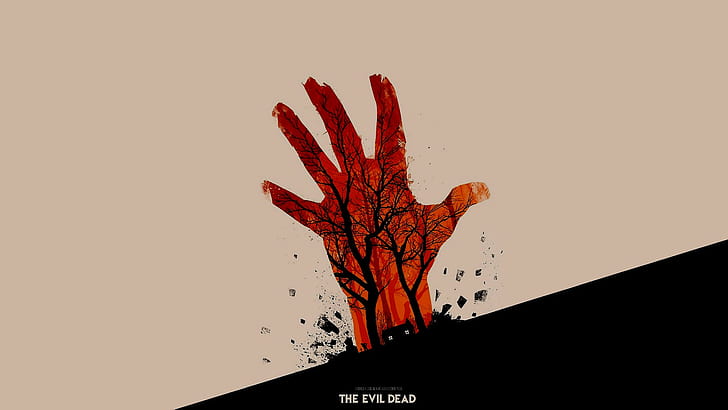 artwork, minimalism, movies, Olly Moss, The Evil Dead
