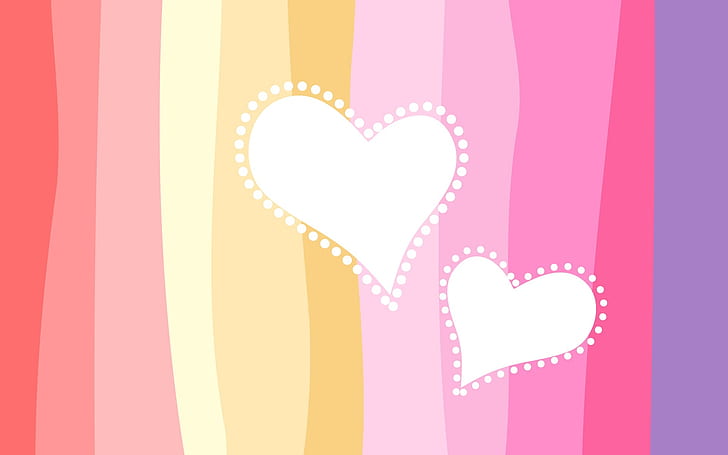 Two heart-shaped love, HD wallpaper