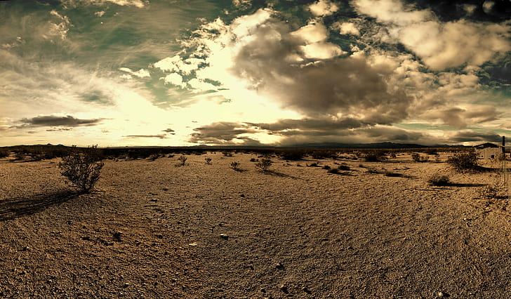 panorama photography of desert, Desert Tortoise Natural Area, HD wallpaper