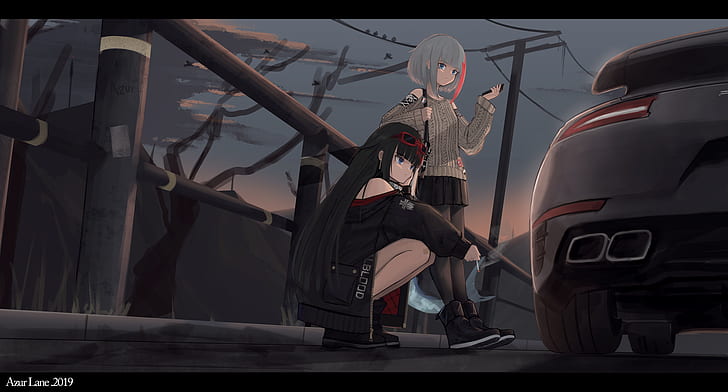 anime girls, Azur Lane, Admiral Graf Spee (Azur Lane), Deutschland (Azur Lane) HD wallpaper