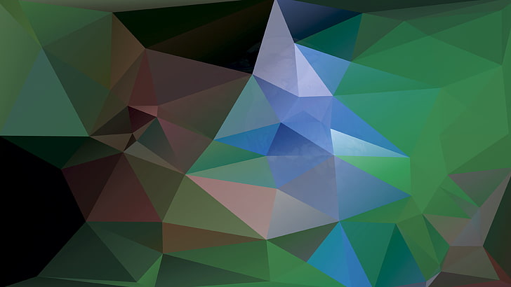 multicolored abstract painting, geometry, triangle, digital art, HD wallpaper
