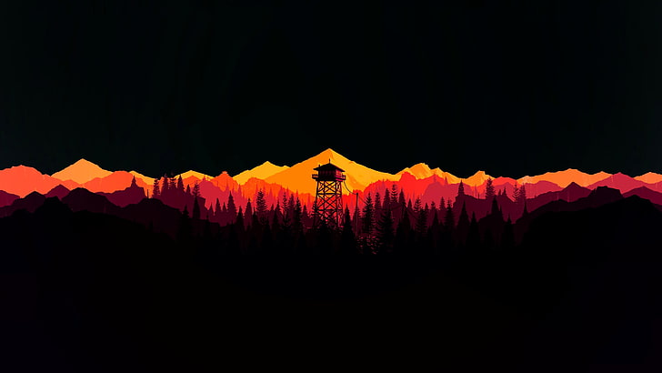 HD wallpaper: Watchtower in OLED style
