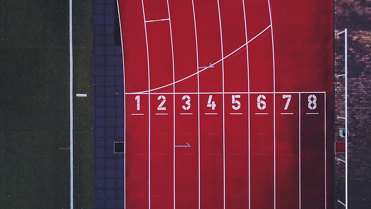 aerial view, photography, stadium, athletics, numbers, sport