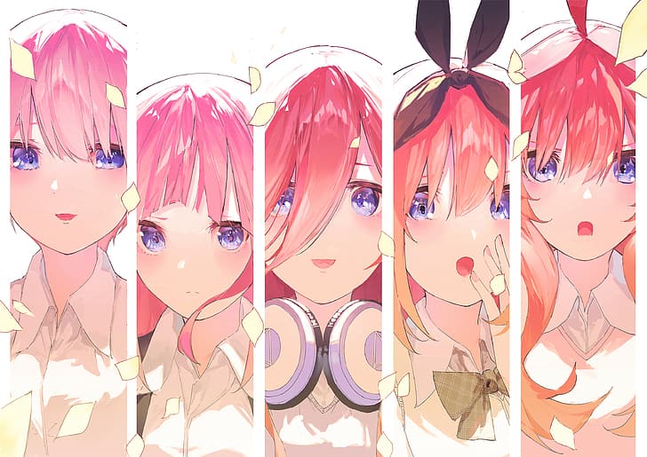 anime, anime girls, 5-toubun no Hanayome, Nakano Miku, Nakano Itsuki