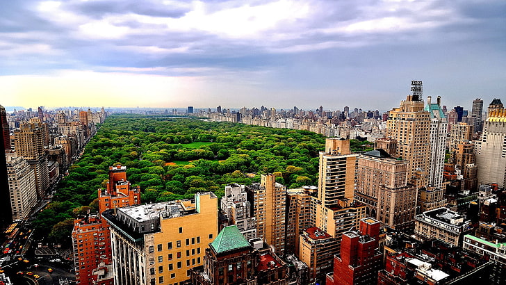 city, New York City, Central Park, building exterior, architecture, HD wallpaper