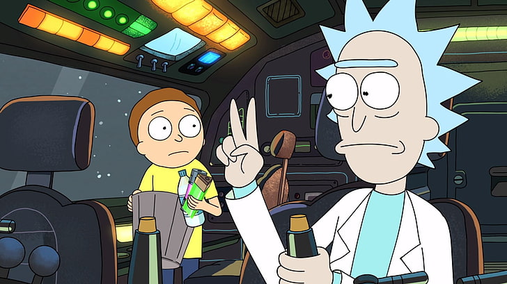Rick and Morty, TV, Rick Sanchez, Morty Smith, one person, men