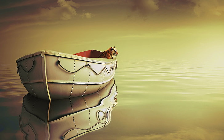 life of pi, movies, boat, water, nautical vessel, nature, sky