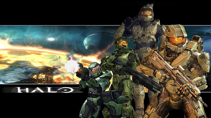 Halo digital wallpaper, Master Chief, video games, Bungie, science fiction