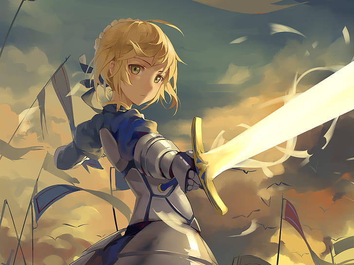 Fate Series, Fate/Stay Night, anime girls, Saber