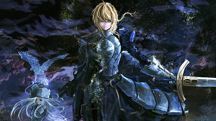 yellow-haired male anime character wallpaper, Fate/Zero, Fate Series