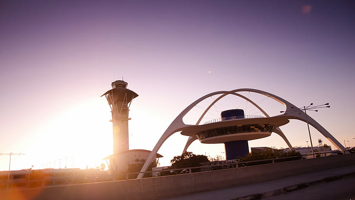 Airport, LAX, los angeles, photography, sunset, HD wallpaper