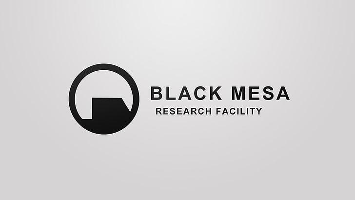 Black Mesa logo, Half-Life, video games, typography, minimalism