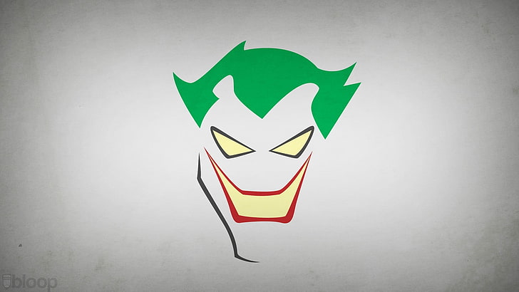 The Joker digital wallpaper, simple background, Batman, Blo0p