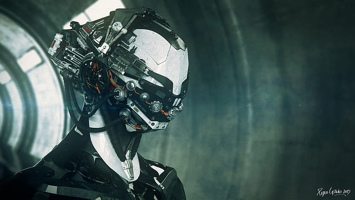 science fiction, robot, futuristic, digital art, 2015 (Year), HD wallpaper