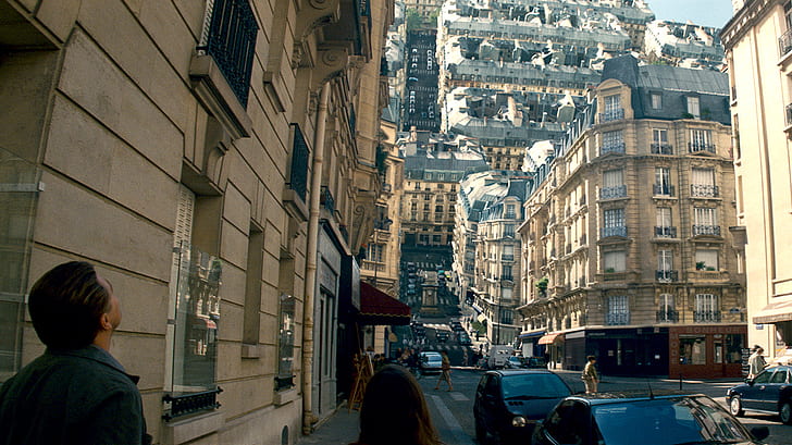 Inception Buildings HD, brown high rise buildings, movies