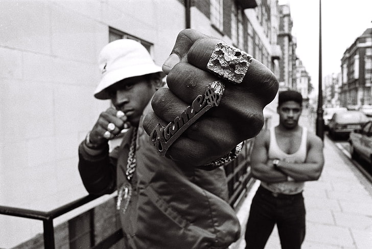 silver ring, LL Cool J, hip hop, rap, New York City, monochrome, HD wallpaper