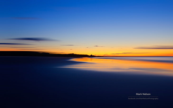 While i walked down to beach-Mark Nelson Windows 1.., sky, sunset, HD wallpaper
