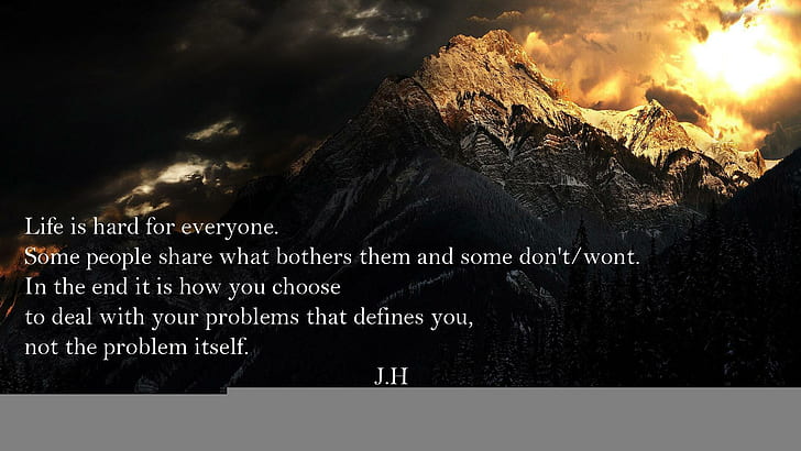 J.H. quote, quotes, 1920x1080, life, HD wallpaper