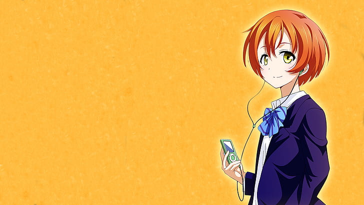 anime, anime girls, Love Live!, redhead, short hair, school uniform, HD wallpaper