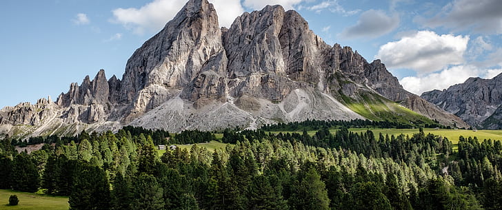 landscape, forest, mountains, ultrawide, HD wallpaper