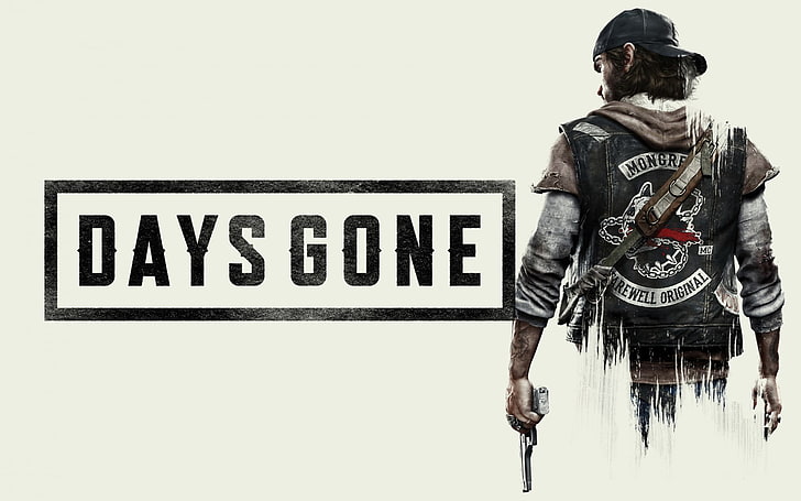 Days Gone poster, sony bend, art, men, people, one Person, isolated