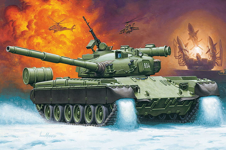 T-80, green and black war tank, t-80 main battle tank mbt, russia