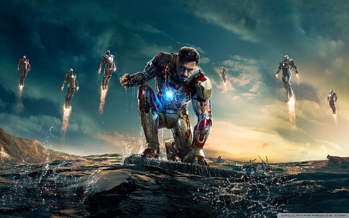 Iron Man wallpaper, Iron Man 3, Robert Downey Jr., cloud - sky HD wallpaper