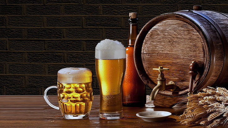 glass, alcohol, beverage, drink, liquid, beer, food, lager, HD wallpaper