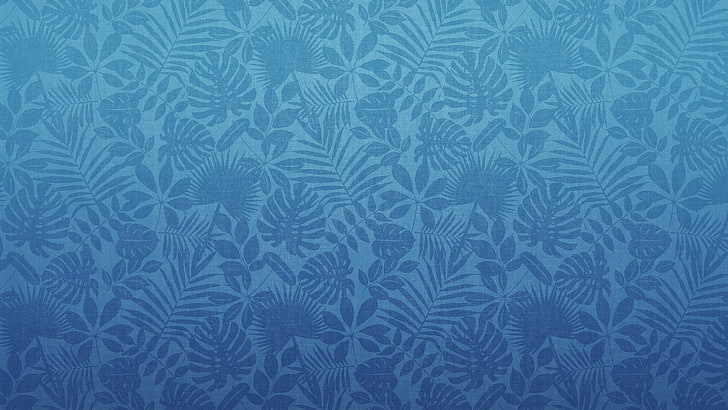 blue and white floral wallpaper, backgrounds, pattern, textured, HD wallpaper