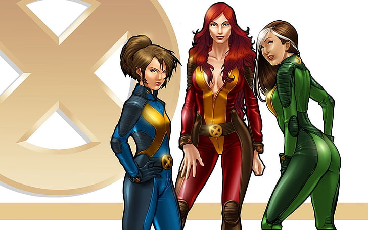 HD wallpaper: three female X-Men characters illustration, Jean Grey, Kitty  Pryde | Wallpaper Flare